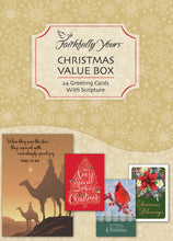 Load image into Gallery viewer, F45238 - 24 COUNT CHRISTMAS VALUE BOX - KJV/NIV