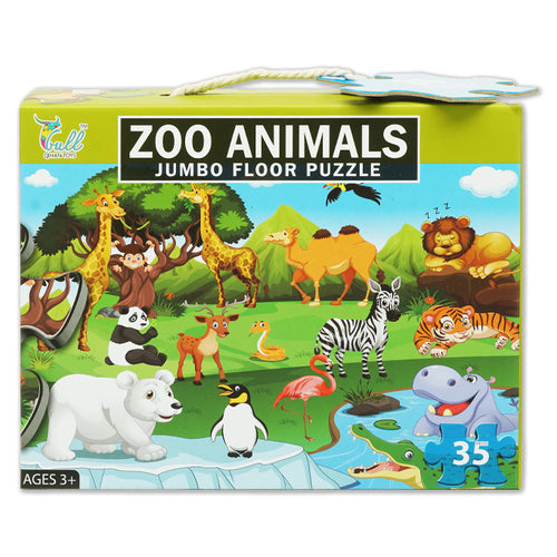 20182 - Zoo Animals Jumbo Floor Puzzle - 35 Piece Puzzle