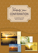 Load image into Gallery viewer, F23419 - Faithfully Yours Confirmation 12 Cards with Scripture 3 Each of 4 Designs