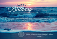 Load image into Gallery viewer, F23424 - Faithfully Yours God's Majesty - 12 Birthday Cards W/Scripture 4 Designs