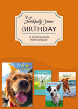 Load image into Gallery viewer, F23494 - Faithfully Yours Playful Pals - 12 Birthday Cards W/Scripture 4 Designs
