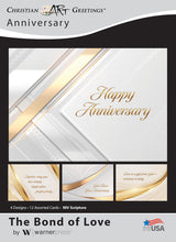 Load image into Gallery viewer, G3123 - WARNER PRESS The Bond of Love - Anniversary Cards 12 Cards w/ Scripture