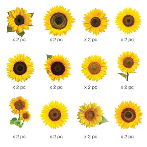 3003E - DIE CUT STICKERS - SUNFLOWER