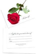 Load image into Gallery viewer, 40071 - IN HONOR CARDS - ROSE - PACK OF 6