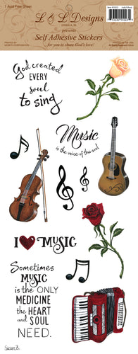 55023 - SCRAPBOOKING STICKERS - JOYFUL MUSIC