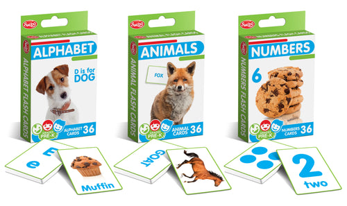 850012 - FLASH CARDS - ALPHABET, ANIMALS, & NUMBERS