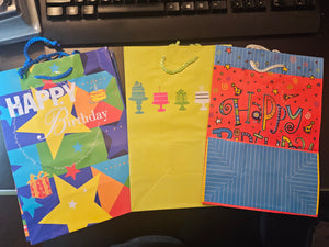 85026 - BIRTHDAY GIFT BAGS (SET OF 4)