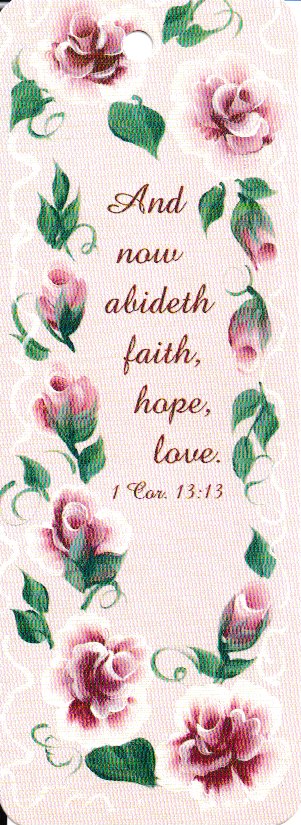 92148 - BOOKMARK - PINK ROSE - PACK OF 100