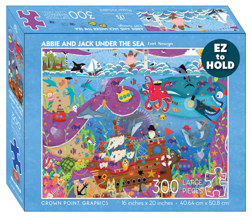 92243 - ABBIE AND JACK UNDER THE SEA - 300 PC PUZZLE