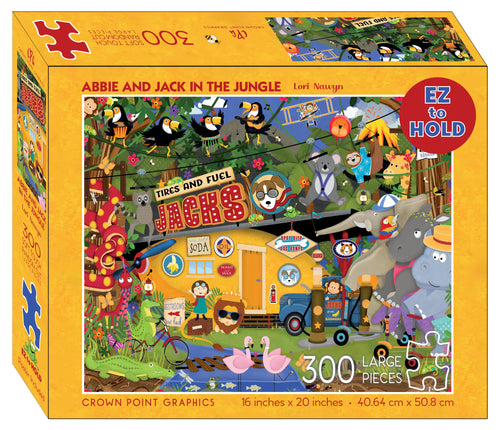 92244 - ABBIE AND JACK IN THE JUNGLE - 300 PC PUZZLE