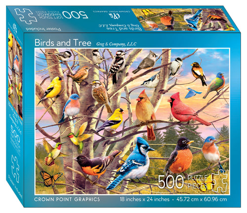 92516 - BIRDS AND TREE - 500 PC PUZZLE