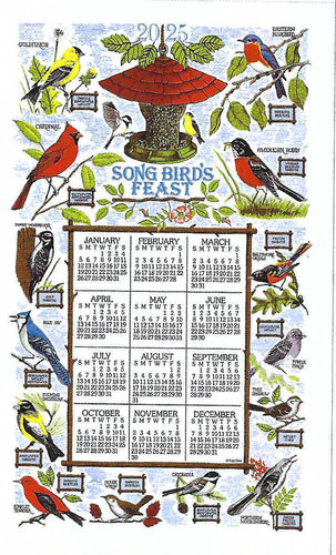 F3462 - Songbird's Feast - 2025 Calendar Towel