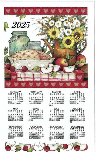 F3465 - Apple Pie - 2025 Calendar Towel