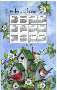 F3472 - Birdhouses - 2025 Calendar Towel