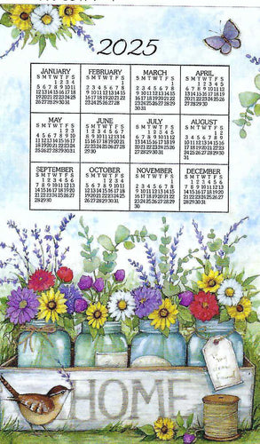 F3473 - Home Floral - 2025 Calendar Towel