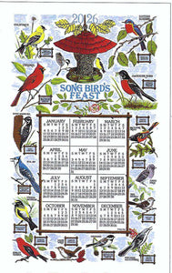 F3552 - Songbirds Feast - 2026 Calendar Towel