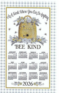 F3564 - Bee Kind - 2026 Calendar Towel