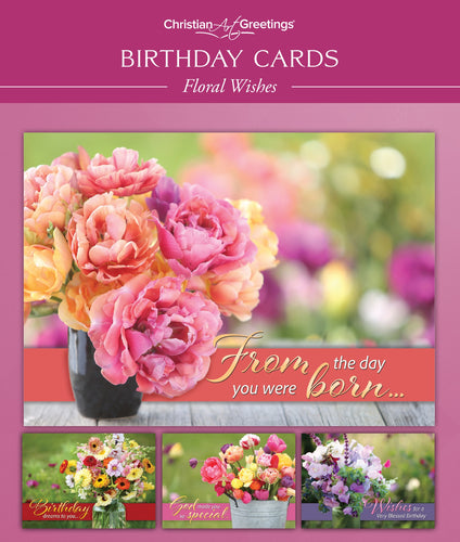 G3644 - FLORAL WISHES - BIRTHDAY - KJV