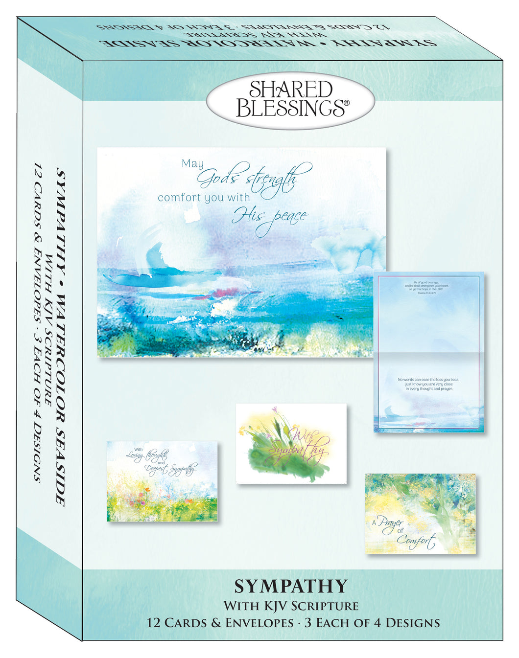 S22774 - WATERCOLOR SEASIDE - SYMPATHY - KJV