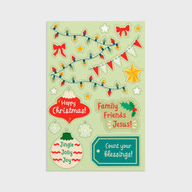 U0994 CHRISTMAS TREE STICKER CARD