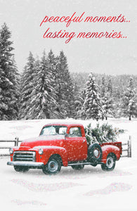 U1004 CHRISTMAS RED TRUCK PEACEFULMOMENTS