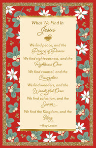 U1006 - WHAT WE FIND IN JESUS - NLT