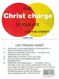 60015 - CHRIST CHARGE CARD (2.25" X 3.5") - KJV