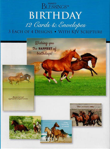 S22179 - BIRTHDAY - WILD HORSES - KJV