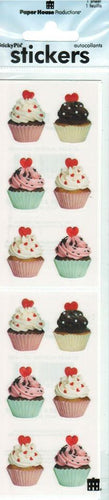 2224E - STICKER - VALENTINES CUPCAKES