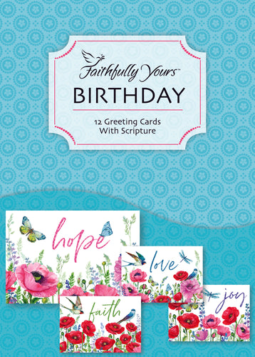 F23488 - Faithfully Yours Glorious Garden - Birthday 12 Cards with Scripture