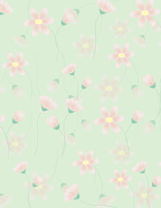 41012 - DESIGNER PAPER - PEACH DAISIES ON GREEN