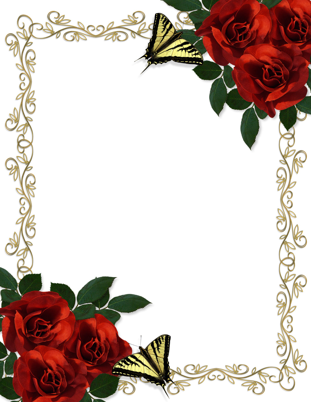 41014 - DESIGNER PAPER - RED ROSES WITH WINGS