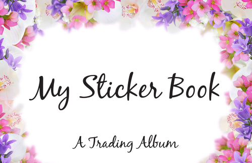 60181 - TRADING STICKER BOOK - FLORAL COLLAGE