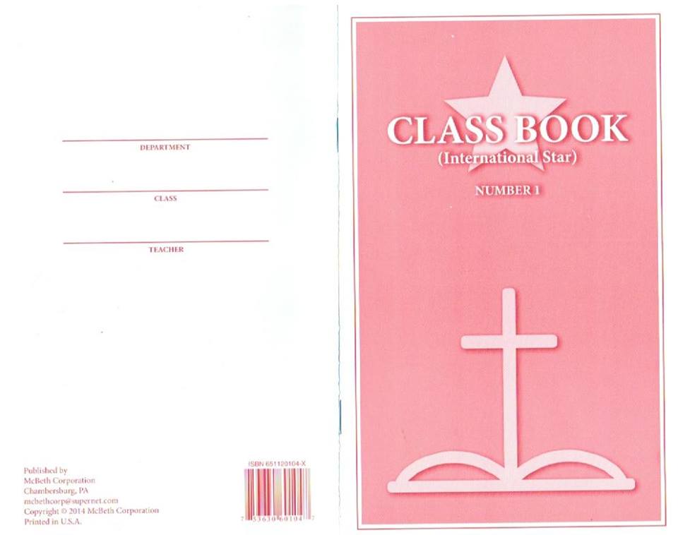 60104X CLASS BOOK NO. 1