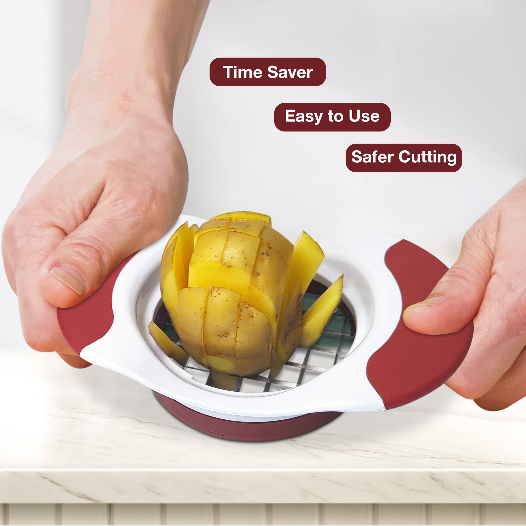 Valore Soft Grip Food Slicer with 3 Blades - Apple Slicer, French Fry –  McBeth Corp.