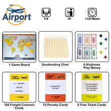 Load image into Gallery viewer, Valore The Airport Game for 2-6 Players, Ages 8+ 90 min Play Time Family Games for Kids, Teens and Adults - Board Games for Family Game Night - The Family Game of Transporting Freight Around the World