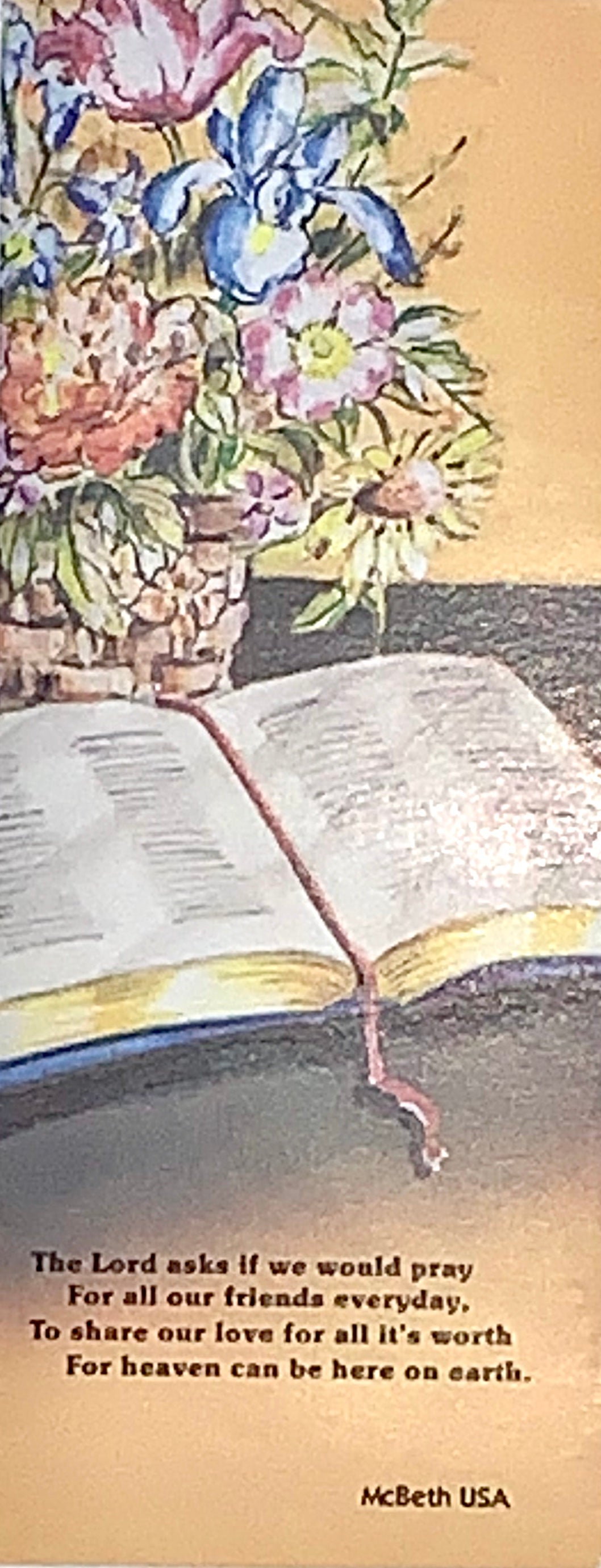 16791 - BOOKMARK - BIBLE & FLOWERS (100PK)
