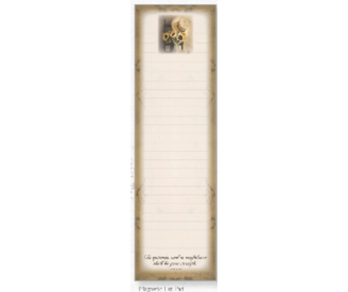 39055 - MAGNETIC LIST PAD - RUSTIC SUNFLOWERS - KJV