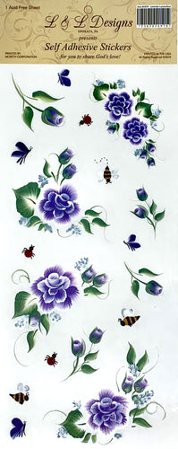 54970 - SCRAPBOOKING STICKER - LAVENDER LUANNA ROSE