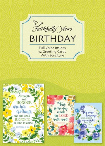 F81337 - BIRTHDAY - FLORAL SCRIPTURE - KJV