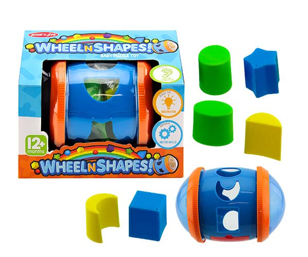 91327 - WHEEL N SHAPES - BABY PUZZLE TOY