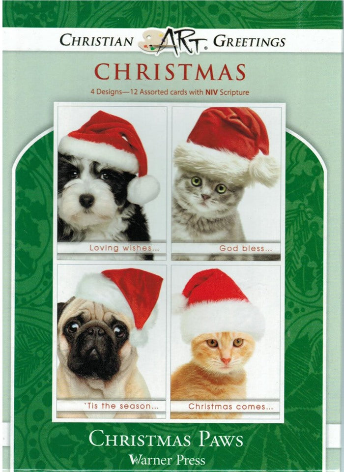 G9135X - Christmas Paws - Boxed Greeting Cards - Christmas - NIV Scripture