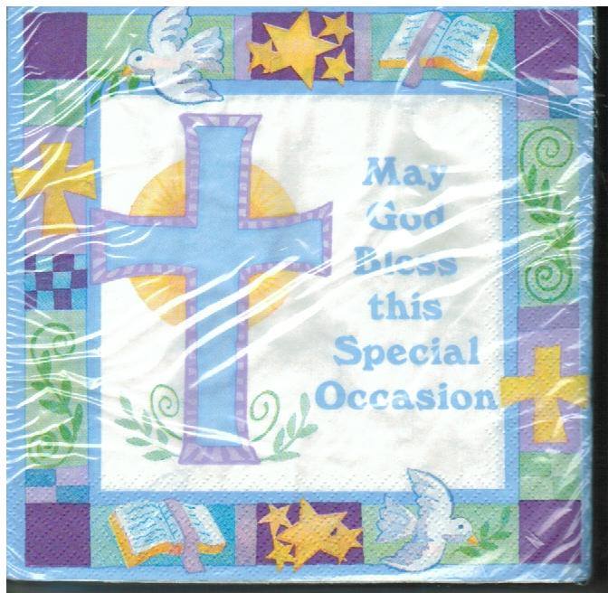 FL444 - NAPKINS MAY GOD BLESS THIS SPECIAL OCCASION