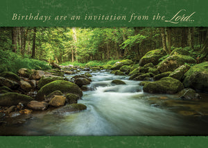 G3153 - WARNER PRESS Faithful Falls - Birthday Cards 12 Cards w/NIV Scripture