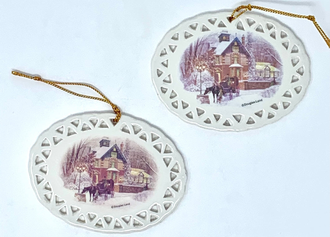 2373 - HOME FOR THE HOLIDAYS ORNAMENTS (2PK)