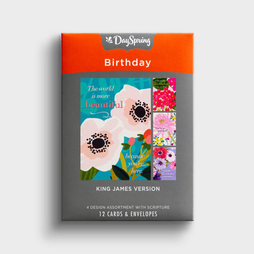 J5129 - BEAUTIFUL BIRTHDAY FLOWERS - BIRTHDAY - KJV