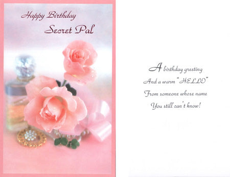 PG177B - 12 PK COUNTER CARDS -  SECRET PAL BIRTHDAY