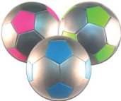 02791 - SILVER/ NEON LEATHER SOCCER BALL
