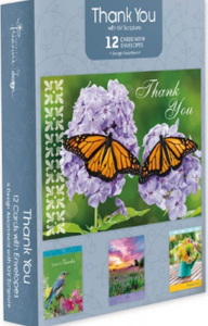 98643 - Religious Thank You Cards, Boxed Enclosure Cards 4 Designs with Envelopes. Includes KJV Scripture on Each Card