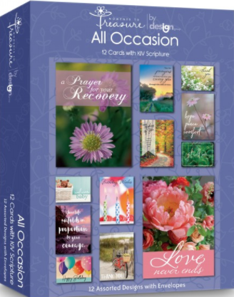 112527 - All Occasion Religious Greeting Card Assortment Box Set with Envelopes, 12 Cards